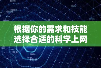 根据你的需求和技能选择合适的科学上网应用如下 根据你的需求和技能选择合适的科学上网应用如下